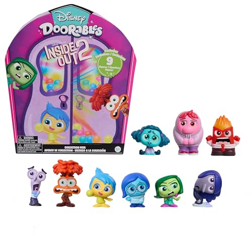 Disney Doorables Alles Steht Kopf 2 Collection Peek, 9 Exklusive 3,8 cm große Sammelfiguren, Kinderspielzeug ab 5 Jahren von Just Play