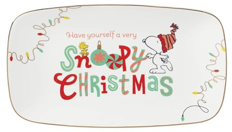 Lenox 896636 Snoopy Christmas Hors Doeuvres Tray