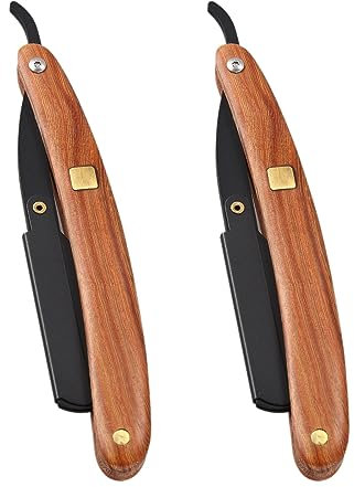 2X Edelstahl Gerade Rasier Messer Falt Rasier Messer Messer Barber Rasier Messer Gesichts Behaarung Augenbraue Bart Rasur Rasier Werkzeug