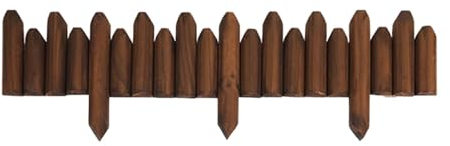 Generic Clôture de jardin en bois, bordure de paysage, bordures décoratives flexibles – Clôture en bois pour plantes, bordures de parterres de fleurs, bordure de parterre de fleurs