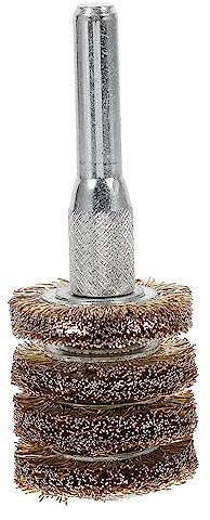 JECOMPRIS Electric Wire Brush Wheel for Drill Attachment 4-layer 25mm Thick Copper Steel Wire Wheel Rust Removal Power Drill Accessory for Metal Polishing and Cleaning