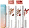 Sitovely Peel Off Lip Liner Stain, 3PCS Lip Stain Peel Off Matte Brown Lip Liner Set, Long Lasting Peel Off Lip Stain, Lip Liner Tattoo Highly Pigmented Lip Tint Stain (C)