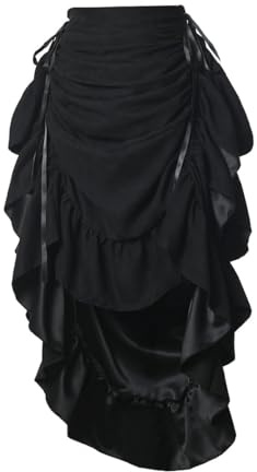 GRACEART Damen Steampunk Rock Piratenrock Hoch Tiefer Rock