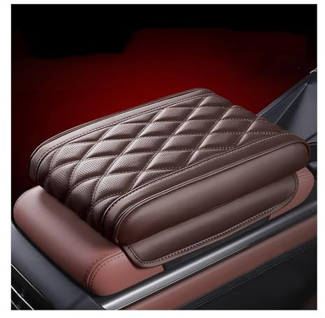 LIYUANMU Auto Leder Mittelkonsolen Armlehne Kissen für FIAT 500, Armlehnenschoner Polster Schutzabdeckung Armlehnenbox Abdeckung Mittelkonsole Pad Zubehör,A/4