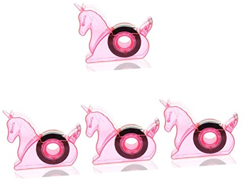 VILLCASE 4sätze Adorabler Tragbarer Klebebandspender Mit Cutter Praktischer Tape Cutter Für Büro Und Studium Multifunktionales Design Einhorn Schreibtischzubehör Für Kreative Projekte