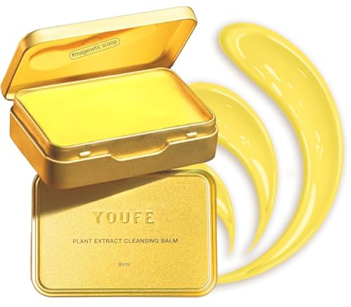 YOUFE Vitamin E Cleansing Balm (3oz) – Removes Waterproof Makeup & SPF, Hydrating, No Double Cleanse, Korean Oil-Based, Vegan, Travel-Friendly Tin with Magnetic Spatula, For All Skin Types