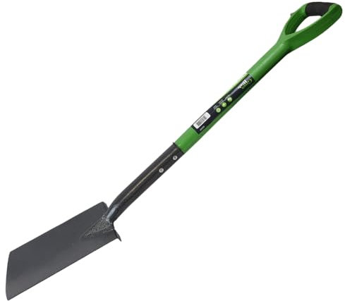 Easy Shopping® Border Spade Carbon Steel with Soft Grip D Handle Strong Versatile and Durable Heat Treated and Oil Cooled Metal perfect for Gardeners Builder Industrial Work