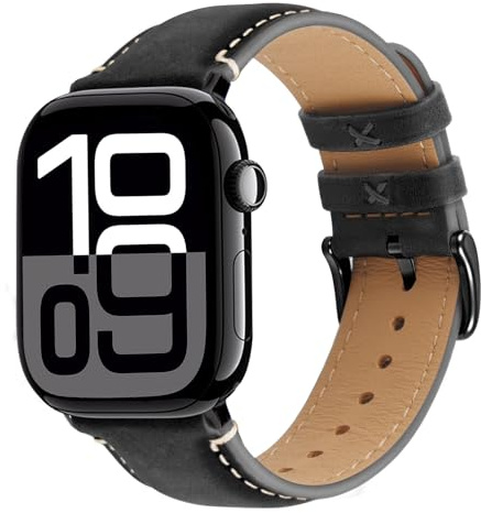Wristitani Genuine Leather Strap for Apple Watch | Fits 49/46/45/44/42/41/40mm for Men,Replacement Band for iWatch Ultra 3/2/1 Series 11 10 9 8 7 SE3 SE2 SE 6 5 4