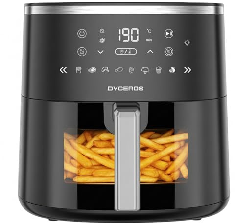 Air fryer Dyceros ClearFry 1600W | 5,7 L – Friteuse à air avec fenêtre de cuisson transparente