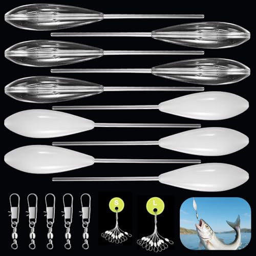 QingWing 25 stycken spirolino öringsset med 5 trippelvirvlar och 10 två storlekar snörstoppsfiske (S L), 6–20 g flytande och långsamt sjunkande, fiske spirolino öringsset, fisketillbehör