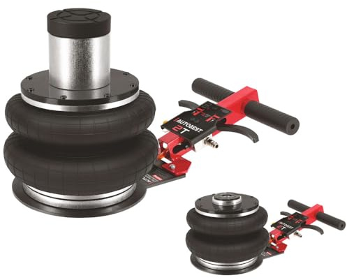 Cric pneumatique 2 tonnes AUTOBEST - Patins antidérapant - Amplitude avec rallonge 200-380 mm