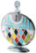 Alessi Fatman MW08 Etagere faltbar, Edelstahl, silber, 24 x 39 x 24 cm, Einheiten, 1.0