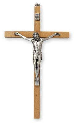 Crocifisso da parete da 12,7 cm con corpo in metallo argentato