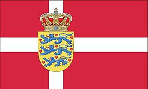 U24 Flagge Fahne Dänemark mit Wappen 90 x 150 cm