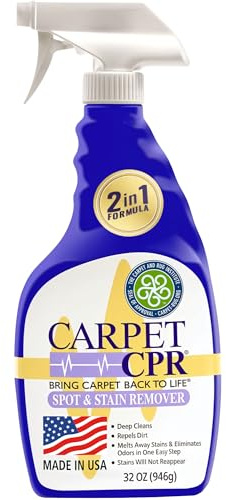 Carpet CPR Spot & Stain Remover Spray – Heavy Duty Carpet Cleaner for Pet Messes, Coffee & Tough Stains
