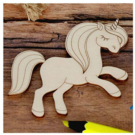 Holz Zuschnitte mit Kontur - Einhorn Unicorn 2-5-40cm in 5cm Schritten, Größe:Höhe 25cm, Artikel:Einhorn 2