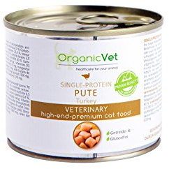 OrganicVet Katze Nassfutter Veterinary Single-Protein Pute, 6er Pack (6 x 200 g)