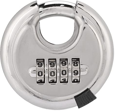 Vorhängeschloss Zahlenschloss, Rund Schloss Zahlenschloss, Edelstahl vorhängeschloss, Kombinationsschloss 70 mm, verdickt 9. 5 mm Für Schuppen, Zaun, Lagereinheit, Anhänger, Silber