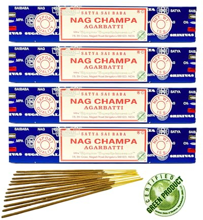 4X Räucherstäbchen Set Original Satya Verschiedene Düfte | Räucherwerk (Nag Champa)