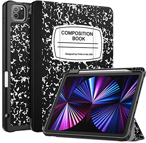 Fintie SlimShell Schutzhülle für 27,9 cm (11 Zoll) (3. Generation) 2021 – weiche, Flexible TPU-Ständer mit Stifthalter, auch iPad Pro 2020/1. Generation 2018, Kompositionsbuch