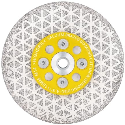 HIGHDRIL Diamant Trennscheibe 115mm Galvanisch Klinge zum Schneiden und Schleifen Granit Marmor Fliese Natursteine