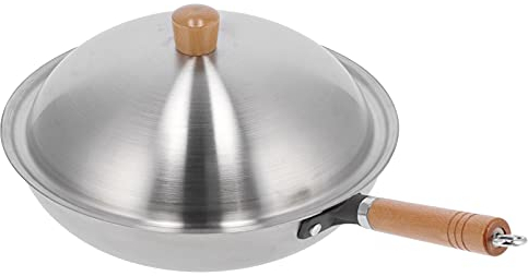 Alvinlite Wok-Pfanne, antihaftbeschichtete Bratpfanne mit gewölbtem Deckel, Kochgeschirr für Gas-Induktionsherd oder Elektroherd. Genießen Sie den ursprünglichen Geschmack beim Braten von Speisen