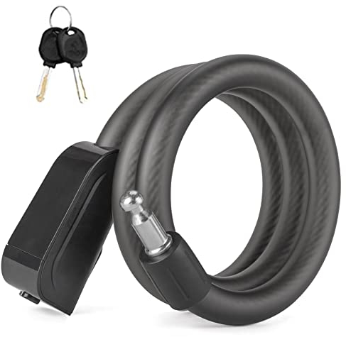 ROCKBROS Fahrradschloss 110cm/14.27mm Kabelschloss mit 2 Schlüsseln Hohe Sicherheit 14.7MM Dickes für Fahrräder, Motorräder, Babywagen, Skateboards