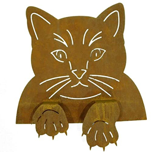 Rostikal Gatti decorativi per recinzione, 23 x 21 cm, decorazione da giardino