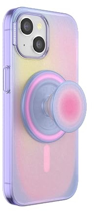 PopSockets: PopCase PlantCore für MagSafe - Pflanzliche Handyhülle für iPhone 15 mit einem MagSafe-kompatiblen PopGrip - Handyständer und Griff mit austauschbarer Top - Aura