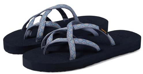 Teva Dam Olowahu Flipflop, Kaleidoscope Blixt Blue, 38 EU, Kaleidoscope ljusblå, 38 EU