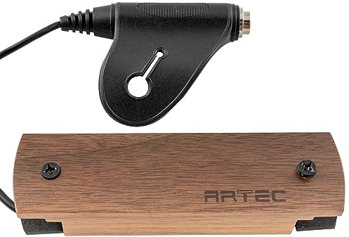 Artec WSHD-OSJ Walnut Woody Keramik Humbucker Schalloch Tonabnehmer Pickup 8,4K mit OSJ Buchse für Akustikgitarre