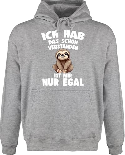 Shirtracer - Hoodie Herren Pullover Männer - Ich hab das Schon verstanden ist Mir nur egal I Lustiger Spruch Faultier