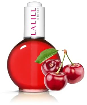 LALILL Oil Cuticole 75ml - Trattamento Unghie Profumato alla Ciliegia - Olio Nutriente per Unghie e Cuticole - SPA Manicure Mani - Vegan - Con Pipetta