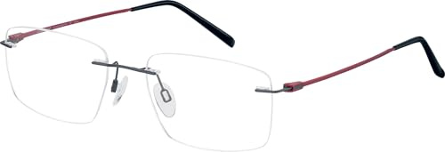 CH TITANIUM PERFECT CHARMANT Brille mit Sehstärke für Herren optional mit Sonnenbrillentönung oder Blaulichtfilter, Rechteckig, gefertigt aus Titan, Modell: 29718 (inklusive Brillenetui)