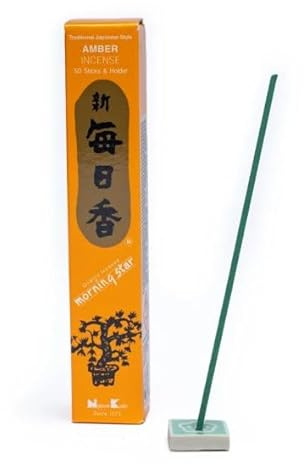 MORNING STAR - Incenso Giapponese in Stick Nippon Kodo - 50 Bastoncini a Confezione (AMBRA)