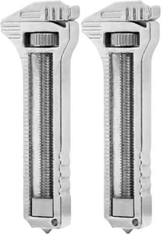 Multiherramienta compacta de titanio, mini herramienta de aleación para preparación diaria, multiherramienta pequeña de tamaño ajustable, llavero multiherramienta, abridor de cerveza (2 piezas)