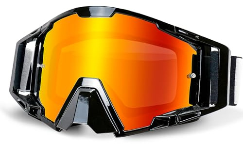 NENKI Motocross Brille, Motorradbrille mit Nasenschutz, Skibrille für Damen und Herren, für Outdoor-Sport, als mtb brille
