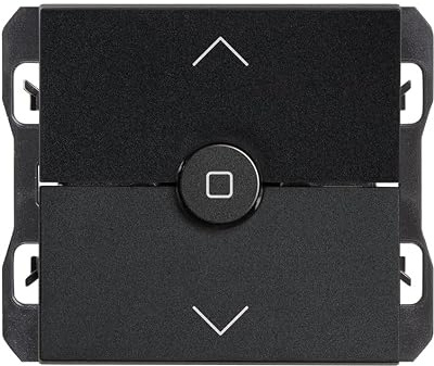 SIMON - Interruptor de Persianas, Tres Posiciones, Serie Simon 270, Interruptor de Pared, Fácil de Instalar, Empotrable, Apto para Interiores (IP20), Color Negro (20000333-098)