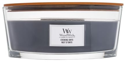 NUNU TRADING WoodWick Ellipse Evening Onyx-Kerze, 453 g