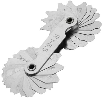 Radiuslehre aus Edelstahl mit Konkav-konvexen Blättern für Maschinenbauer und Werkzeugbauer (R1-6,5MM)