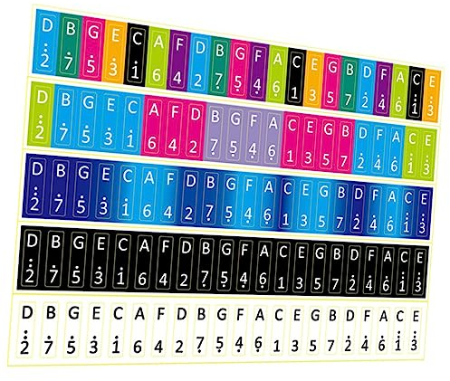 ULDIGI 5stücke Kalimba Aufkleber Daumen Klavier Sticker Noten Aufkleber Einfach Anbringen Wieder Entfernbar Lernen Helfer