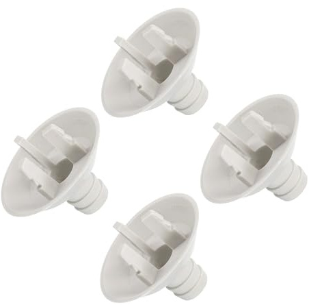 sourcing map 4Pcs Air Conditioner Drain Hose Connectors Elbow Fitting with Rubber Ring for Mini-Split Units and Window AC Unit 25mm, White