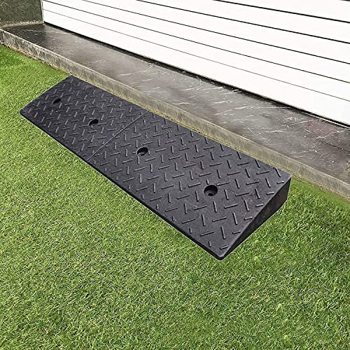 Heavy Duty Rubber Car Ramps for Mobility Scooters – Wheelchair Threshold Ramps for Doorways, Patios, Gardens, and Front Door Entries