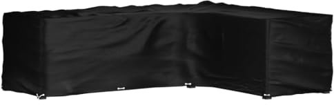 Gartenmöbel Abdeckung in L-Form, Wasserdicht, Regenschutz und Staubfest, PE Abdeckplane, Schutzhülle für L-Form Outdoor Loungemöbel und Ecksofa, 285 x 220 x 80 cm