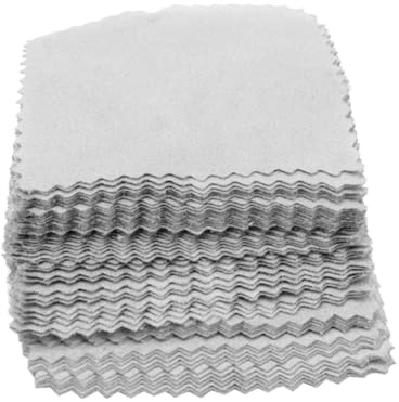 HOMSFOU 100pcs Cleaning Cloth for Jewelry Wiping Material for Cleaning and Gold Jewelry