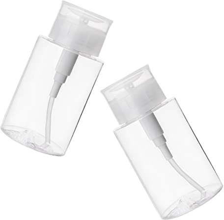 Gatuida 2pcs 300ml Pet Sub-packing Bottles Reusable Press Dispensing Travel Liquid Containers for Cleansing Water and Lotion Storage
