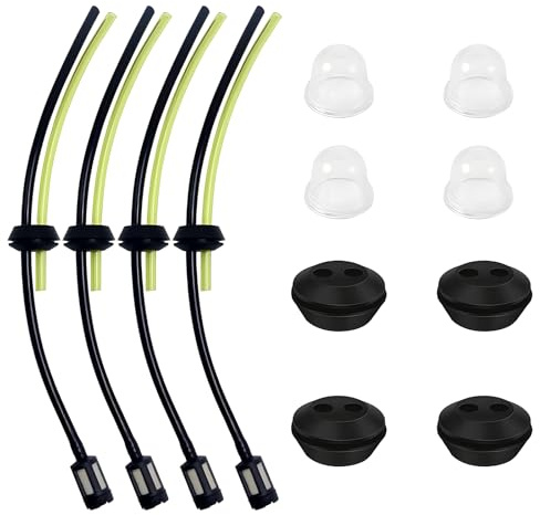 4 Juegos Filtro de Gasolina Kit Tubo Sello, Filtro Gasolina Desbrozadora Tubos de Depósito para Desbrozadora Universal Cortacésped Manguera de Combustible para Cortador de Cepillo Cortacésped