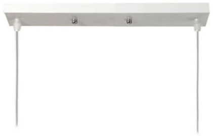 DESHOME L 40 cm Rosone lampada Bianco Rosone Lampadario 2 fori Rosone in metallo Rosone Bianco opaco per 2 lampade Copricavo Rosone da soffitto, per lampada a sospensione Lampada da soffitto