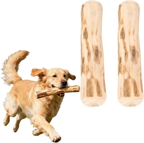 2 pcs Natürlicher Kaffeeholz Kauholz für Hunde,Kauspielzeug Welpen & kleine Hunde,Zahnreinigung Hund,Kauwurzel für Welpen,Holzspielzeug für Zahnpflege,Beißspielzeug Hund,Vollständig biologisch abbauba