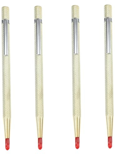 iplusmile Penna Per Incisione Su Metallo e Di Tungsteno, Strumento Scribe Compatto e Durevole Per Marcatura Su Ceramica e Vetro, Set Da 4 Pezzi, Portatile Per Uso Quotidiano